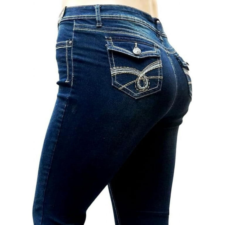 Jack David Womens Plus Size Blue Denim Jeans Pants Curvy Stretch