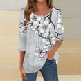 thumbnail image 2 of Womens Loose Fit Tops Women's Tops Women's 3/4 Length Sleeve Tops Blouses My Items Ordered, 2 of 5
