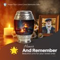 thumbnail image 5 of Yatskia Night Campfire Mini Memorial Keepsake Urns for Human Ashes Adult Mother and Father, Medium Cremation Burial Urn for Ashes Adult Male, (Monar 10 Inch and 3 Inch), 5 of 8
