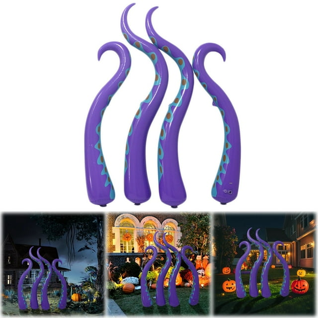 AKEGAMN Clearance! Giant Inflatable Halloween Octopus Tentacles For Yard Giant Inflatable Halloween Octopus Tentacles For Yard, Outdoor Halloween Inflatables For Garden, Blow Up Octopus Decor For Ou