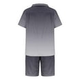 thumbnail image 5 of cllios Mens Gradint Pajama Sets Stain Silk Matching Pjs Sets Button Down Sleepwear 2 Piece Short Sleeve Loungewear with Shorts, 5 of 5