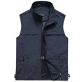 thumbnail image 4 of Chaleco Chaleco Casual de Color Sólido Fino de Primavera y Otoño para Hombres Chaleco de Negocios de Secado Rápido con Cuello Alto y Cintura Transpirable de Malla para Hombres, 4 of 4