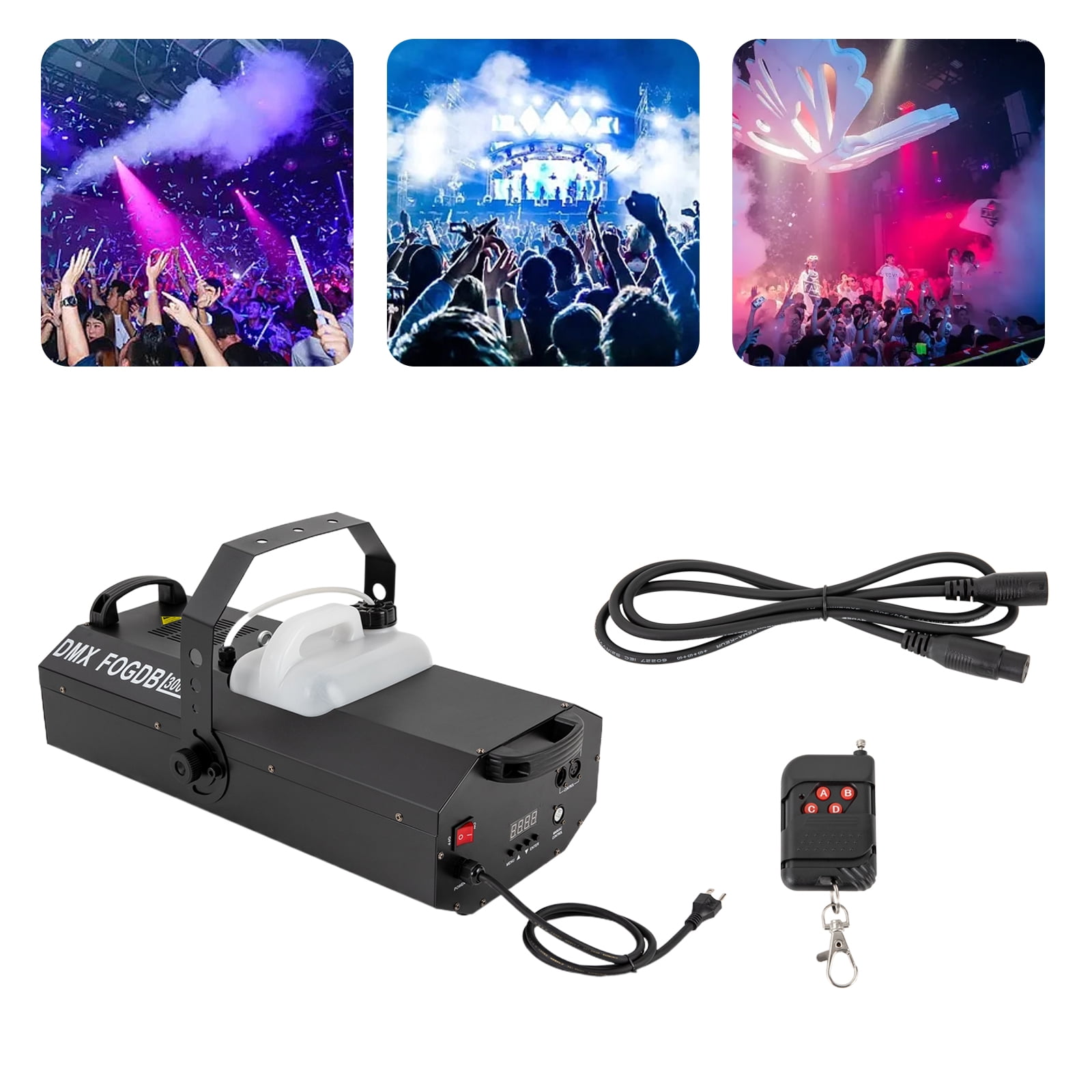 Halloween Fog Machine 3000W Smoke Machine with 30000CFM Fog, DMX Stage Fogger with Remote control for Stage Effect Wedding Disco Club Christmas Party DJ Performance