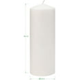 thumbnail image 2 of MaxxMarket 3 Pack Tall 3 x 8 Inch 80 Hour Long Burning Unscented White Wax Pillar Candles, 2 of 12