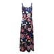 thumbnail image 4 of Moda para mujer Sexy cuello en V sin mangas ahueca hacia fuera impreso estampado Mid Claf vestidos Fridja  hjkh6395, 4 of 5