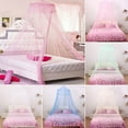 thumbnail image 2 of AYYUFE Lace Flower Dome Princess Bed Curtain Canopy Kids Room Mosquito Fly Insect Net, 2 of 8