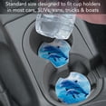 thumbnail image 7 of CounterArt "Dolphin Pair" 1 Pack Absorbent Stone Coaster for Vehicle Cup Holder  2.6" Diameter, 7 of 7