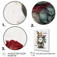 thumbnail image 3 of Designart Bunny Love Holding A Rose Canvas Wall Art, 3 of 5