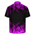 thumbnail image 4 of Teissuly Men's Casual Gradient Short Sleeved Lapel Button Up T-shirt Top, 4 of 5