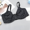 thumbnail image 4 of Large Size Glossy Bra Fixed Double Straps Back Three Buckle Full Cup Thin Cup Comfortable Bra Adjustable Underwear, 4 of 5