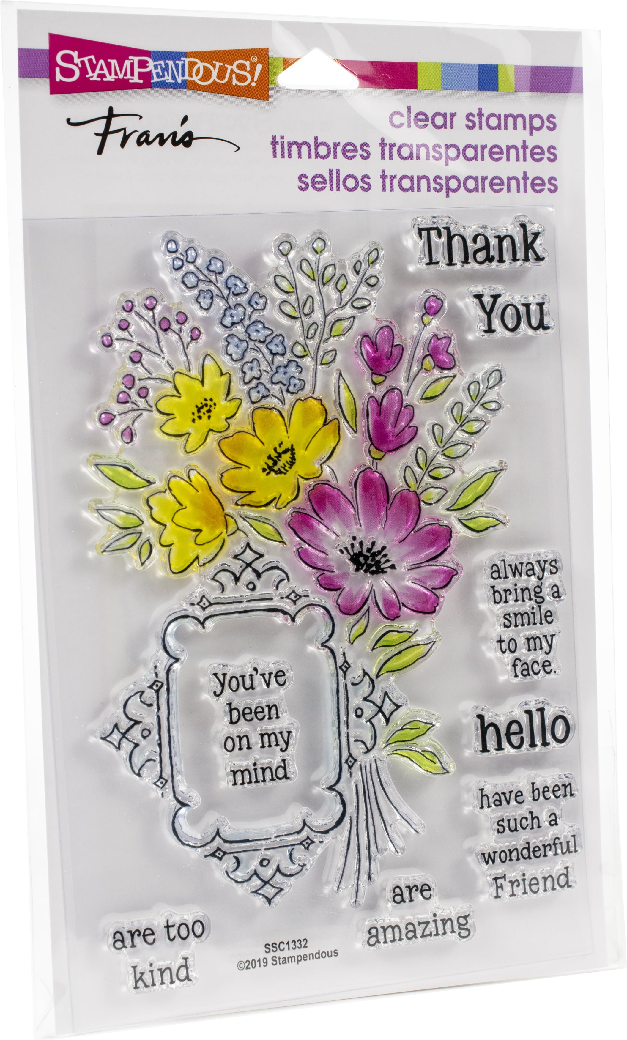 Stampendous Floral Pieces Perfectly Clear Stamp Set