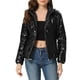 thumbnail image 1 of CHAQUETA CORTA PUFFER METÁLICA CON CREMALLERA Y ACOLCHADO HLOGRÁFICO PARA MUJERES INSPIRE CHIC NEGRA XS, 1 of 5