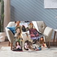 thumbnail image 5 of Fleece Throw Blanket for Couch Sofa or Bed, Sofie Judo Dossi Soft Fuzzy Plush Blanket, Luxury Flannel Lap Blanket, Super Cozy and Comfy for All Seasons 80x60 inch, 5 of 7