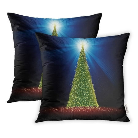 Arhome Light Abstract Green Christmas Tree On Red File Black