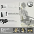 thumbnail image 4 of HLDIRECT Gaming Chair with Pocket Spring Cushion, Gamer Chair with Lumbar Massage, Gaming Computer Chair with Footrest for Adults, Black & White, 4 of 8