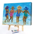 thumbnail image 3 of Cuadros Decorativos Pintura al óleo por números Beach Girls Canvas Artwork Living Room Picture Decoración Ehuebsd Nuevos Originales, 3 of 9