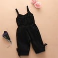thumbnail image 4 of Vividxx Toddler Girls Sleeveless Suspenders Solid Color O-Neck Romper Jumpsuit Clothes Relaxed Fit Onesie, 4 of 9