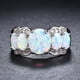 thumbnail image 4 of Sonducket Anillo gran piedra ovalada moda encanto joyería dedo accesorios Iris piedra de nacimiento mujeres boda compromiso propuesta Accesorios de disfraces Blanco 5 #, 4 of 6