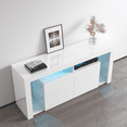 thumbnail image 6 of Minelli TV Stand for TVs up to 70", Modern High Gloss 61" Entertainment Center, TV Media Console with Storage Cabinets and LED Lights, 6 of 6