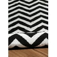 thumbnail image 2 of Capri Chevron Black & Cream 4' 3" x 7' 3" Area Rug, 2 of 5