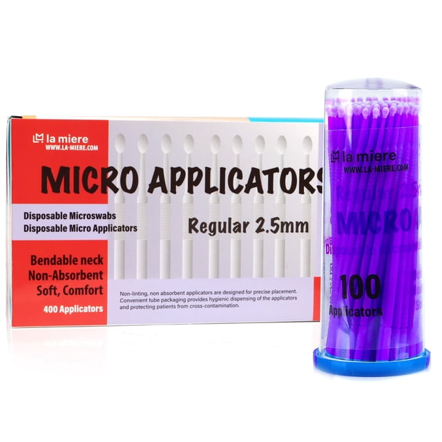 Aplicador de microcepillo dental LA MIERE desechable, 400 piezas