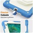 thumbnail image 7 of for iPad 6th/5th Generation Case 9.7 inch 2018/2017, 360 Rotating Shockproof Cover with Stand, Handle, Shoulder Strap, Cream Navy, 7 of 7