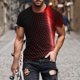 thumbnail image 4 of Camiseta de Manga Corta de Cuello Redondo de Impresión de los Hombres Moda Casual, Ajuste Suelto para la Capa de Invierno con Chaquetas Y Pantalones Cortos, 4 of 5