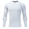thumbnail image 4 of Povozer Boys Thermal Long Sleeve Fleece Undershirt Football Soccer Base Layer Top White 10-11Years, 4 of 6