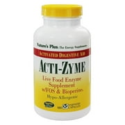 Nature's Plus - Acti-Zyme with Live Food Enzymes FOS & Bioperine - 180 Capsules