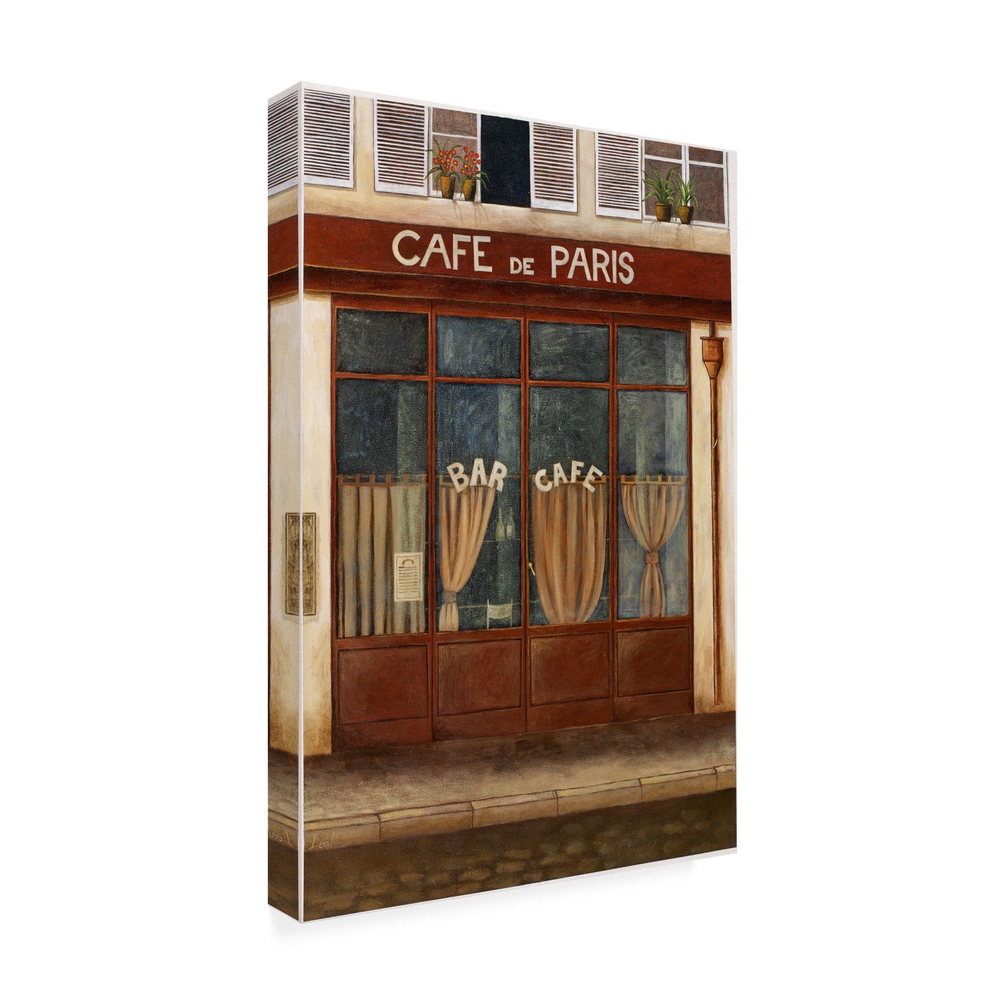Trademark Fine Art 'Red Cafe Street 1' Canvas Art by Pablo Esteban