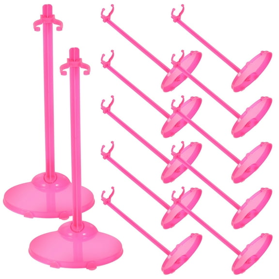 WRISTBIQUE Figure Accessory Doll Stand Rack Transparent 12pcs Display