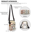 thumbnail image 6 of HELLHERO West Highland Terriers Daisies Shoulder Bag Polyester 2 Zippers Adjustable Shoulder Strap Crossbody Bag for Travel, Outdoor and Daily Use, 6 of 7
