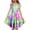 Green, variant on Little Girl Dresses Loose Fit Solid Print Crew Neck Short Sleeve Ruched Flowy A Line Midi Dress for Summer Casual Wear Dress for Girls Green 6 Years-7 Years