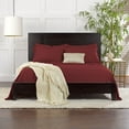 thumbnail image 5 of PURE BAMBOO Sheets Twin Size Bed Sheet 3 Piece Set, Genuine 100% Organic Bamboo Viscose, Luxuriously Soft & Cooling, Double Stitching, 16" Deep Pockets (Twin, Merlot), 5 of 8