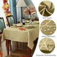 thumbnail image 3 of Autumn Glow Damask Jacquard Tablecloth - 60x120 Inch Rectangle/Oblong (10-12 Seats) - Water Resistant, Wrinkle-Free Durable Fabric - Fall Thanksgiving & Christmas Daily Table Cover, 3 of 8