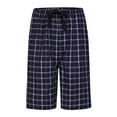thumbnail image 4 of Men's Cotton Yarn Pajamas Shorts - Plaid Pajama Shorts for Men - PJ Bottoms with Pockets, 2-Pack, 4 of 4