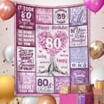 thumbnail image 3 of LHSHID 80th Birthday Gifts for Women 80 Years Old Birthday Gifts Unique 80th Birthday Decorations Gift Best 80th Birthday Gift Ideas for Mom Wife Sister Friend Happy Birthday 40x50in, 3 of 6