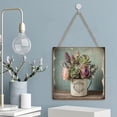 thumbnail image 5 of Succulent Wall Art Wooden Sign Rustic Farmhouse Decor Vintage Pictures for Bedroom Bathroom Kitchen Wall Decorations Bar Interior Decor 12"x12" Wooden Hanging Signs, 5 of 8