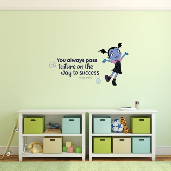 Way To Success Vampirina Life Quote Cartoon Quotes Decors Wall Sticker Art Design Decal for Girls Boys Kids Room Bedroom Nursery Kindergarten Home Decor Stickers Wall Art Vinyl Decoration (27x30 inch)