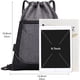 thumbnail image 4 of Mochila con cordón, multifuncional impermeable Oxford bolsa deportiva con cordón correas anchas con bolsillos frontales con cremallera para mujeres, hombres, niños, gimnasio, yoga, escuela, natación,, 4 of 7