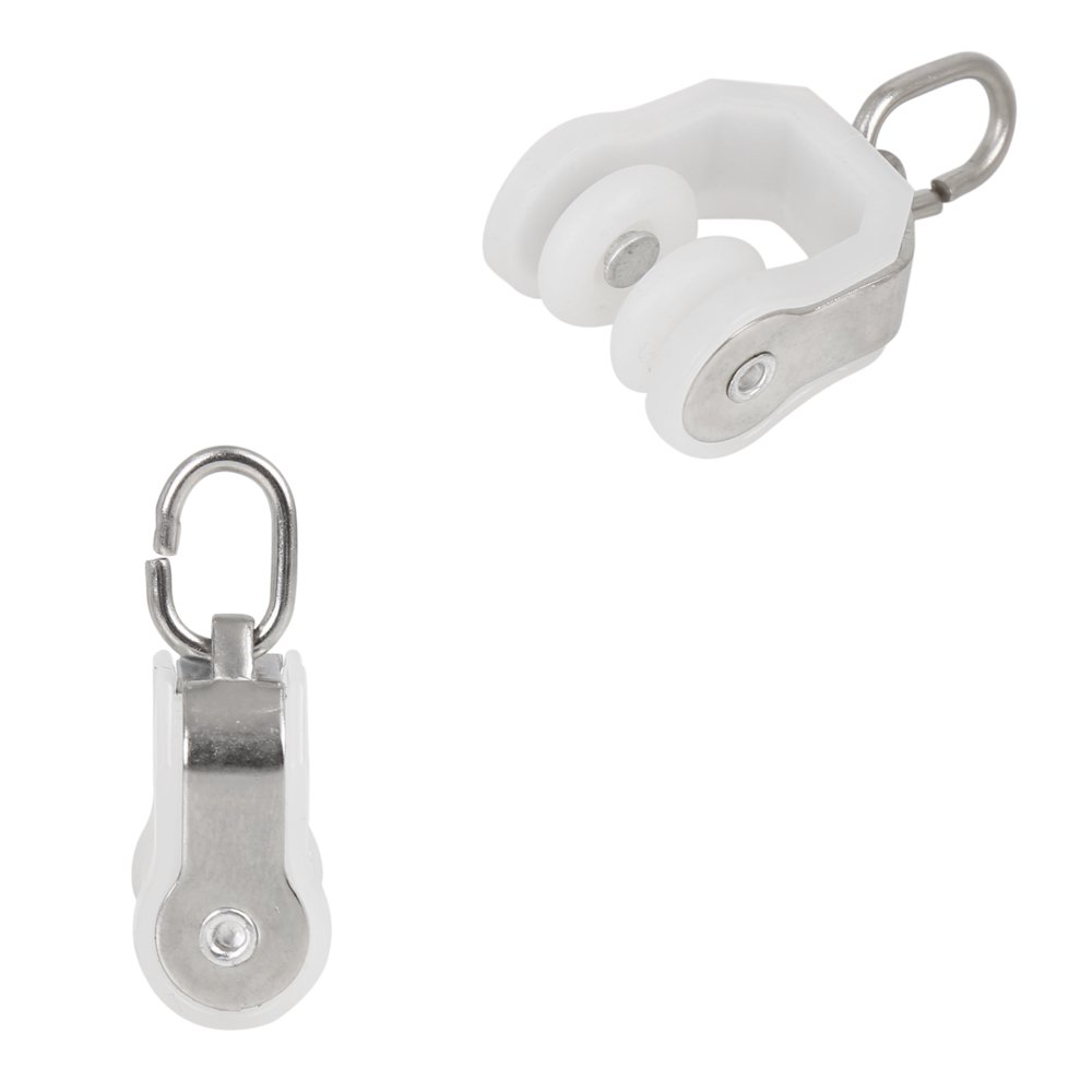 2pcs Metal Car Curtain Track Rollers Window Curtain Wheel for RV