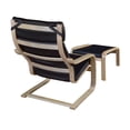 thumbnail image 4 of Niche Mia Bentwood Reclining Rocking Chair & Ottoman – Lightweight, Ergonomic & Durable with Luxurious Leather, Sturdy Cantilever Frame for Home, Office & Nursery (Natural/Black Leather), 4 of 4