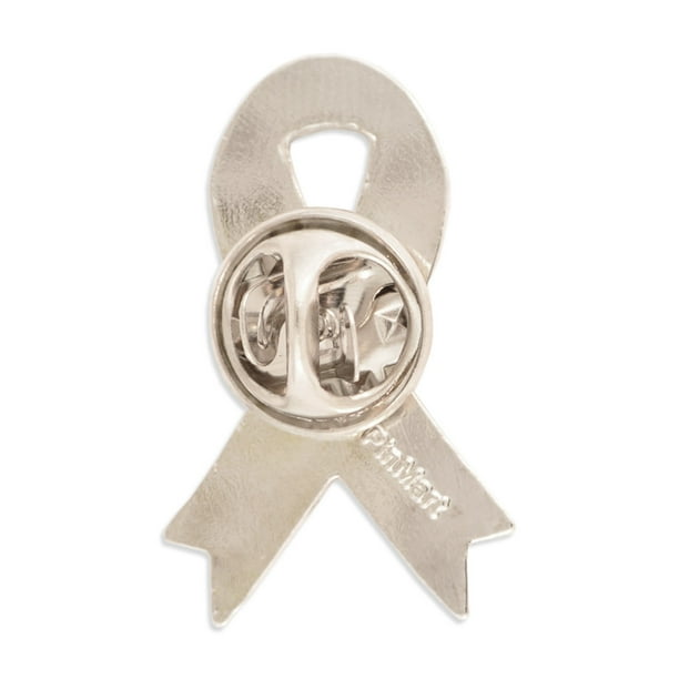 PinMart Diabetes Grey Awareness Ribbon Enamel Lapel Pin – Show Your Support
