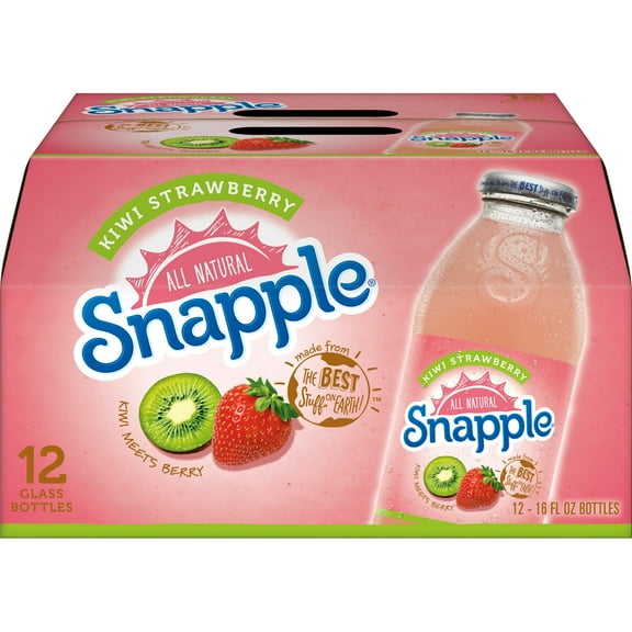 Snapple Kiwi Strawberry, 16 fl oz, 12 pack