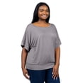 thumbnail image 4 of Plus Size Short Sleeve Dolman Style Top, 4 of 10