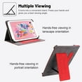 thumbnail image 4 of Universal Case for 7.9-8.7 inch Tablet, GSFY Stand Folio Protective Cover for 7.9/8.0/8.3/8.4/8.7 inch Touchscreen Tablet with Multiple Viewing Angles Document Card Pocket - Red, 4 of 7
