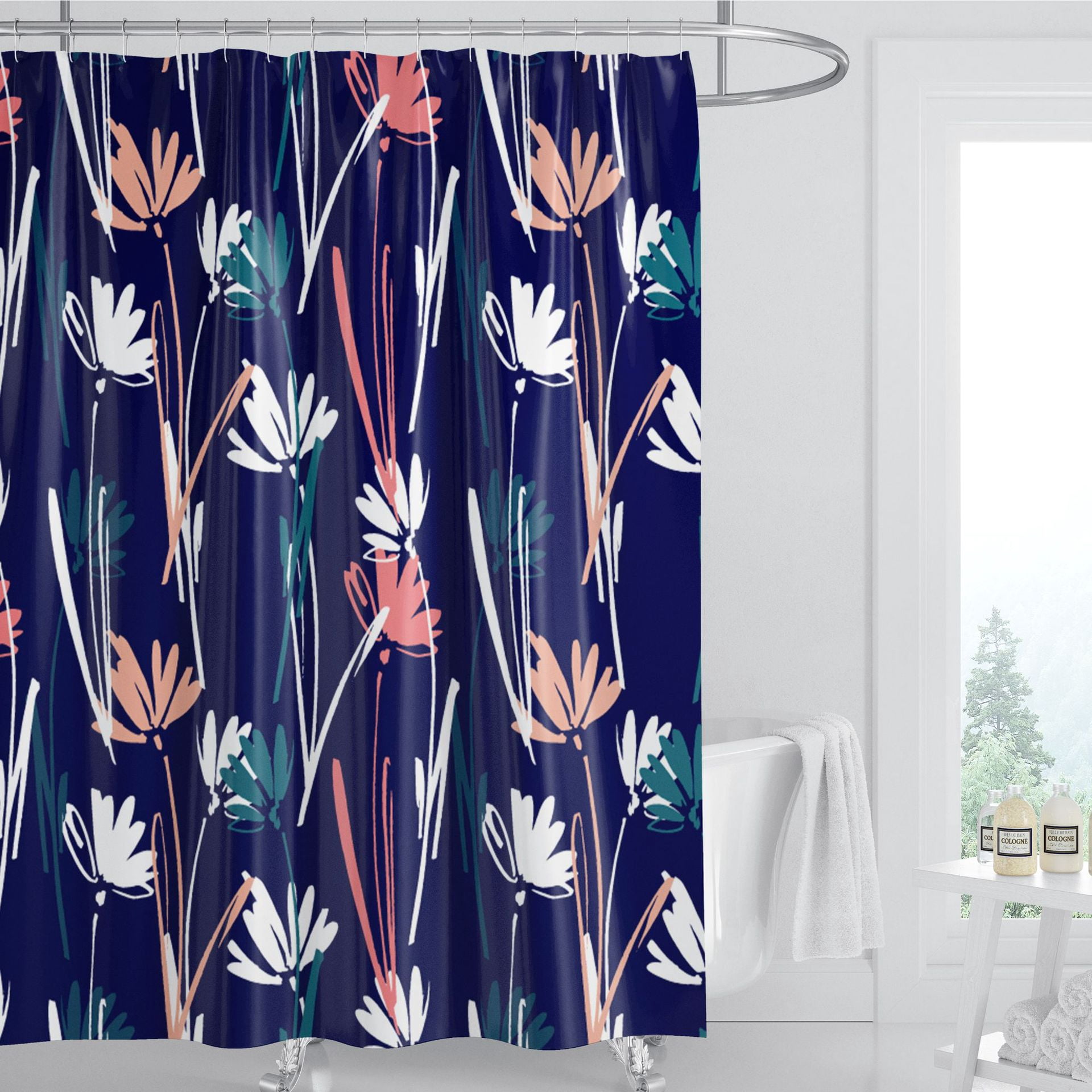 3D Digital Printed Shower Curtain Thickened Waterproof Bathroom Curtain