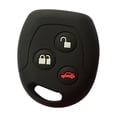 thumbnail image 1 of 3 Buttons Silicone Car Key Case Holder Remote Key Fob Cover Protector Black 1 Set, 1 of 8