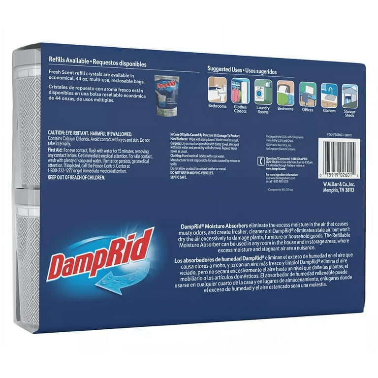 DampRid 6-Pack Fresh Scent Moisture Absorbing Refillable Cups