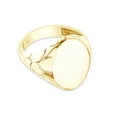 thumbnail image 3 of AFFY Nugget Band Oval Engravable Signet Ring In 14K Yellow Gold Over 925 Sterling Silver, Ring Size 7, 3 of 3